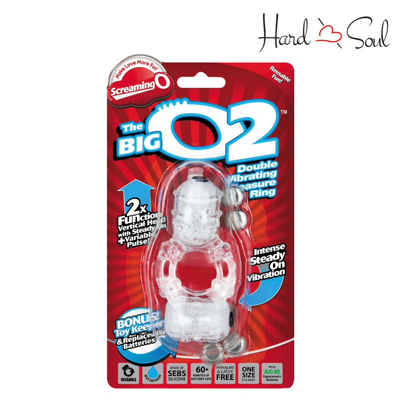A Box of Screaming O The Big O2 Double Vibe Ring Clear - HardnSoul