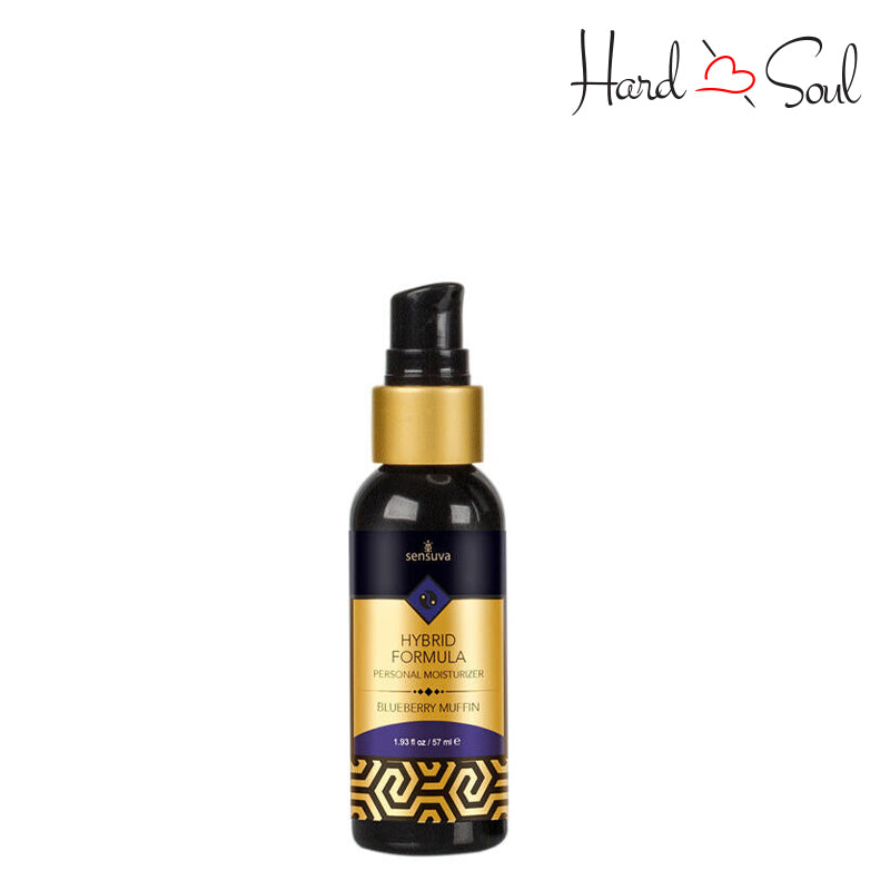 Front Side of a Bottle of Sensuva Natural Water Based Blueberry Muffin Lubricant 1.93oz - HardnSoul