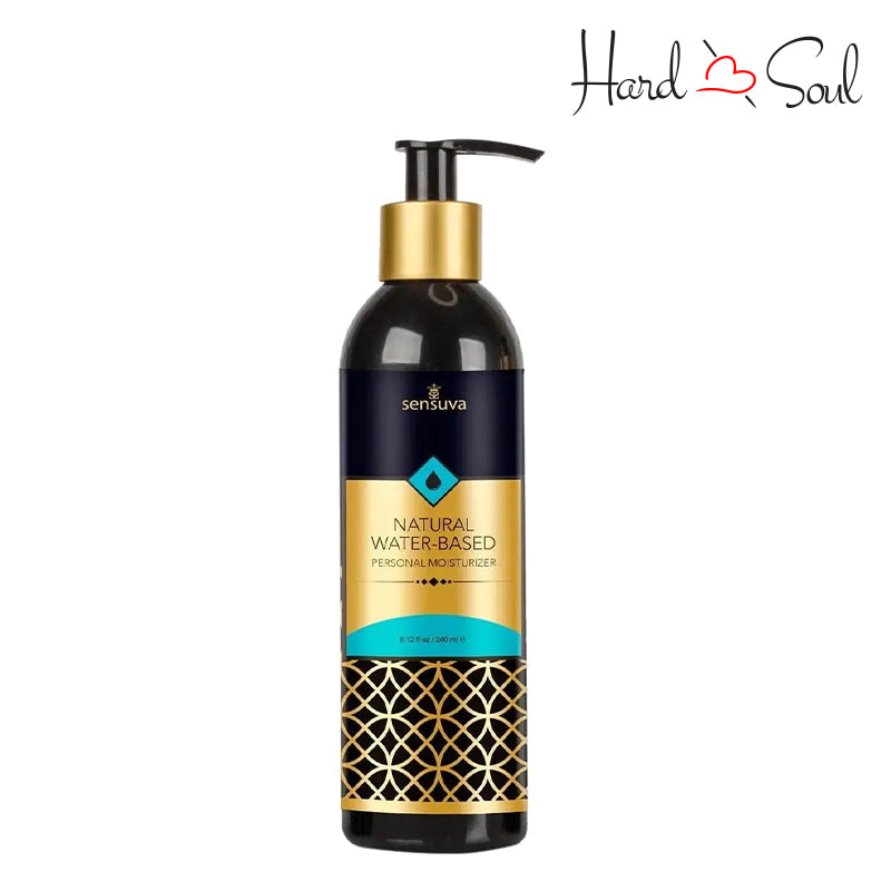Front Side of a Bottle of Sensuva Natural Water Based Original Lubricant 8.12oz - HardnSoul