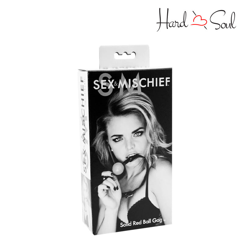 A Box of Sex & Mischief Solid Red Ball Gag - HardnSoul