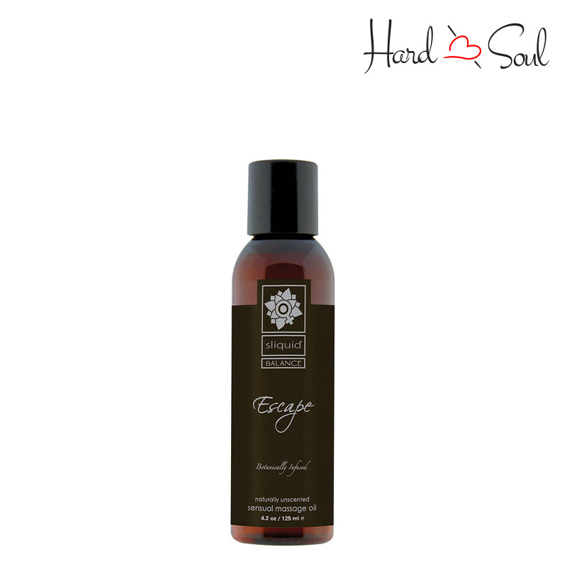Bottle of Sliquid Balance Escape Massage Oil 4.2oz - HardnSoul