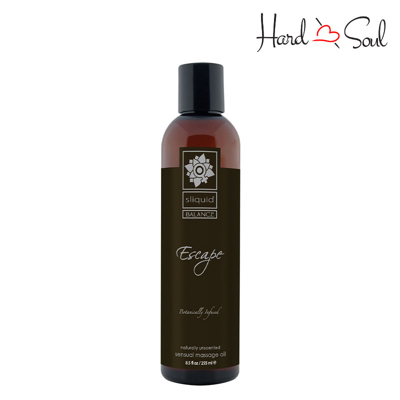 A Bottle of Sliquid Balance Escape Massage Oil 8.5oz - HardnSoul