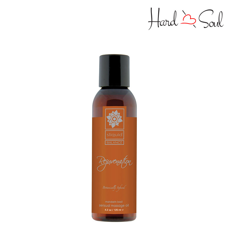 A Bottle of Sliquid Balance Rejuvenation Massage Oil 4.2oz - HardnSoul