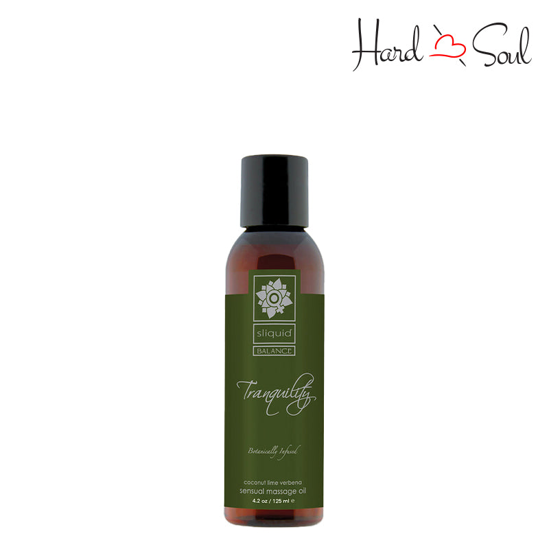 A Bottle of Sliquid Balance Tranquility Massage Oil 4.2oz -HardnSoul