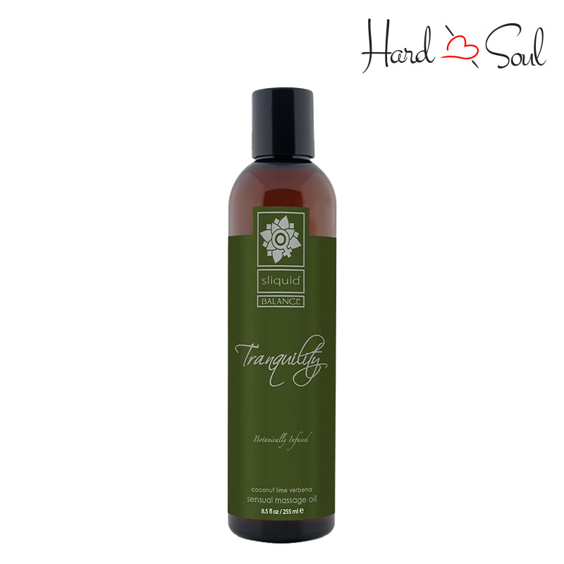 A Bottle of Sliquid Balance Tranquility Massage Oil 8.5oz - HardnSoul