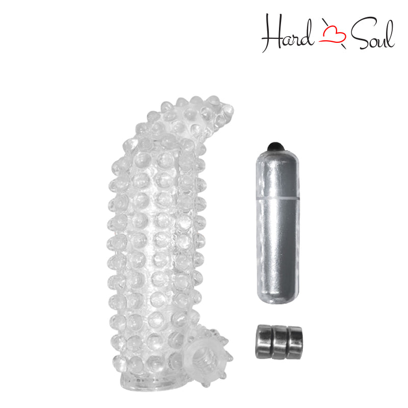 A Studded Cock Teaser Vibrating Penis Extension Sleeve - HardnSoul