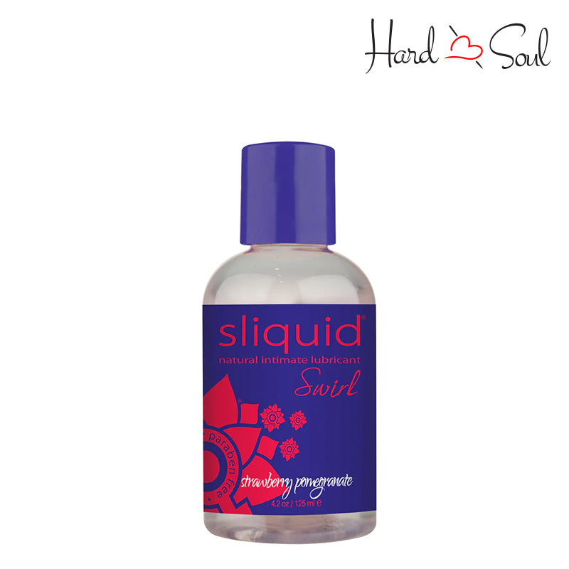 A bottle of Swirl Intimate Glide Strawberry Pomegranate 4.2oz - HardnSoul