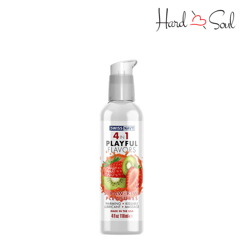 A 4oz bottle of Swiss Navy Flavored Lubricant - HardnSoul