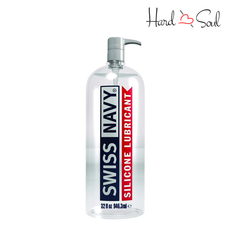 A 32oz bottle of Swiss Navy Silicone Lubricant - HardnSoul