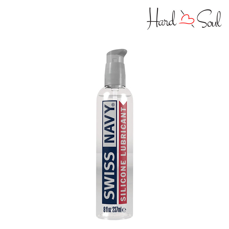 A 8oz bottle of Swiss Navy Silicone Lubricant - HardnSoul