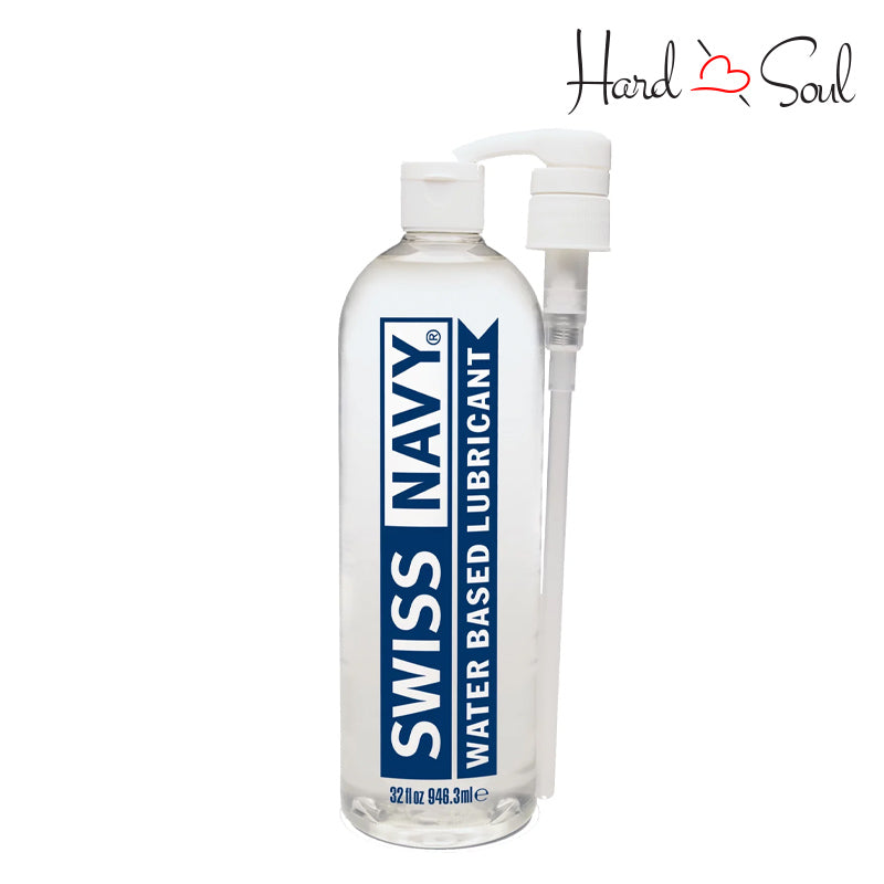 A 32oz bottle of Swiss Navy Water Based Lubricant - HardnSoul