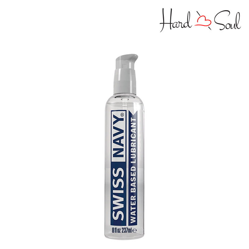 A 8oz bottle of Swiss Navy Water Based Lubricant - HardnSoul