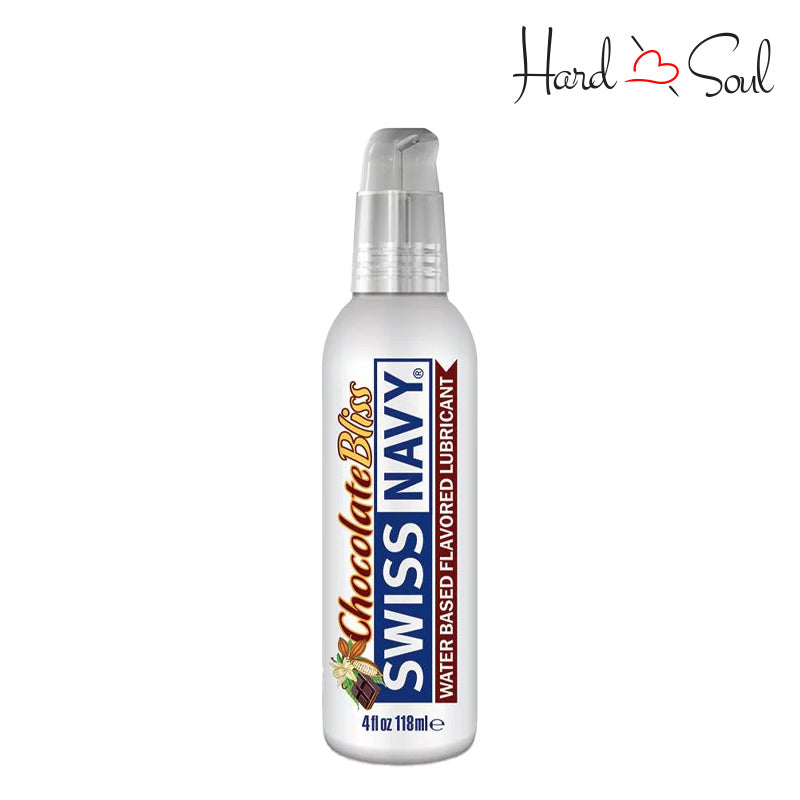 A 4oz bottle of Swiss Navy Flavored Lubricant Chocolate Bliss  - HardnSoul