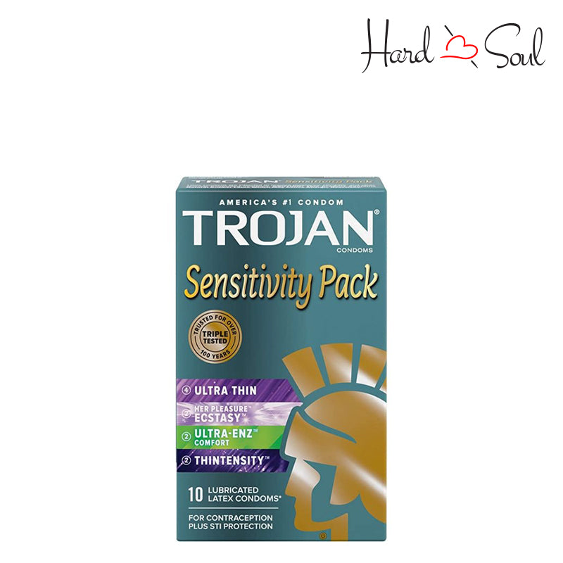 Box of Trojan BareSkin Sensitivity Lubricated Condoms 10 Count - HardnSoul