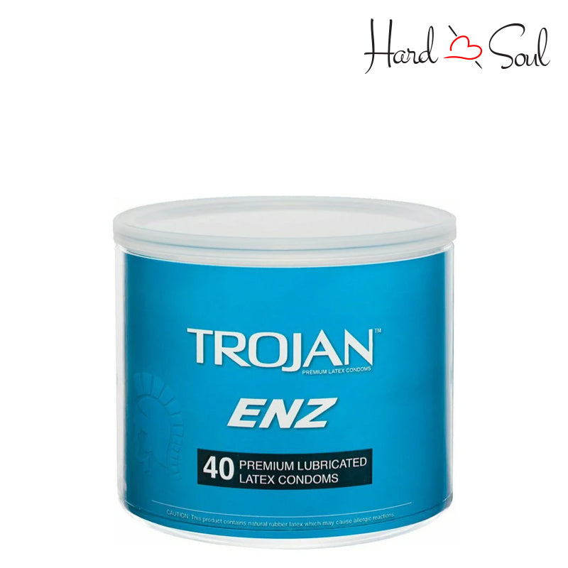 Trojan ENZ Premium Lubricated Latex Condoms 40 Count Container - HardnSoul
