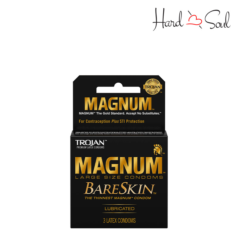 A Box of Trojan Magnum Lubricated Large Condoms 3 Count - HardnSoul