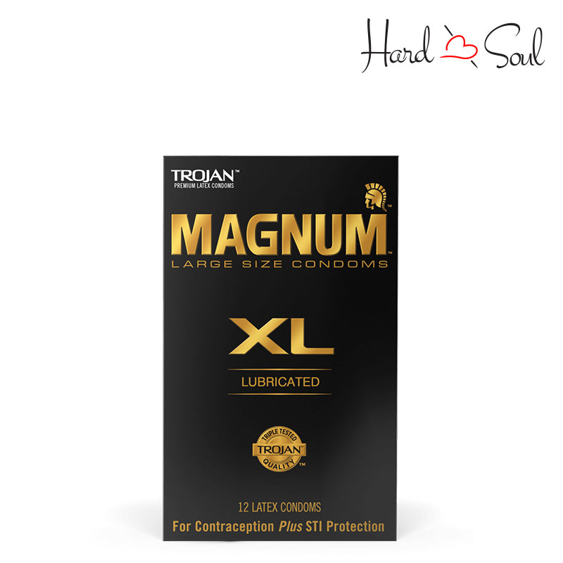 Front side of Trojan Magnum XL Condoms Box - HardnSoul