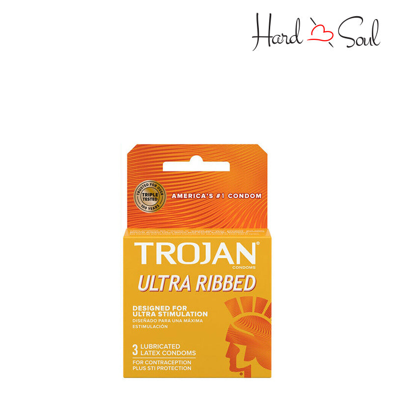 A Trojan Ultra Ribbed Condoms box - HardnSoul