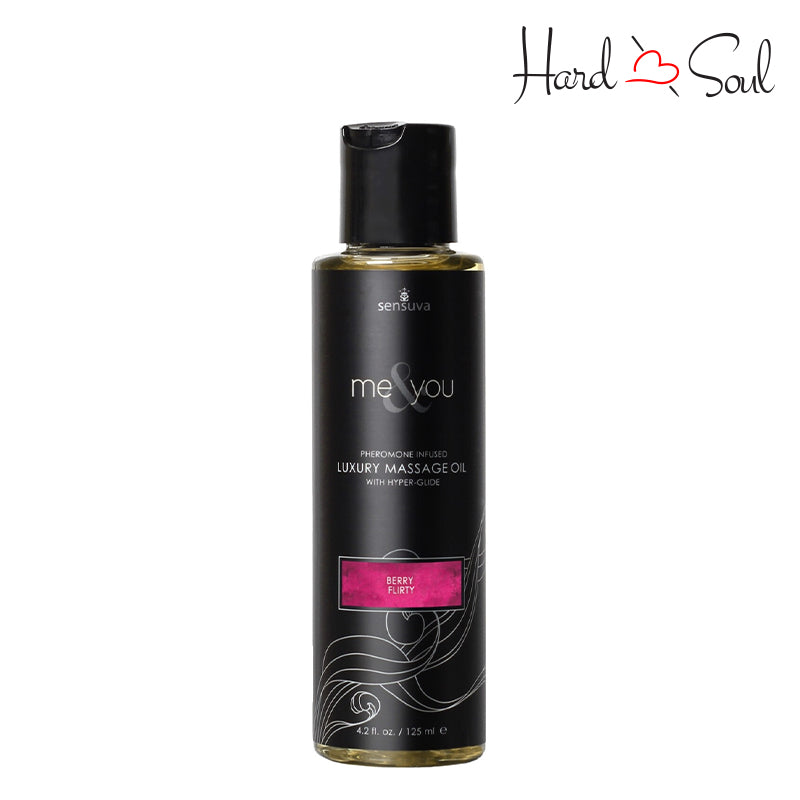 A Bottle of Me & You Pheromone Infused Luxury Massage Oil Berry Flirt 4.2oz - HardnSoul