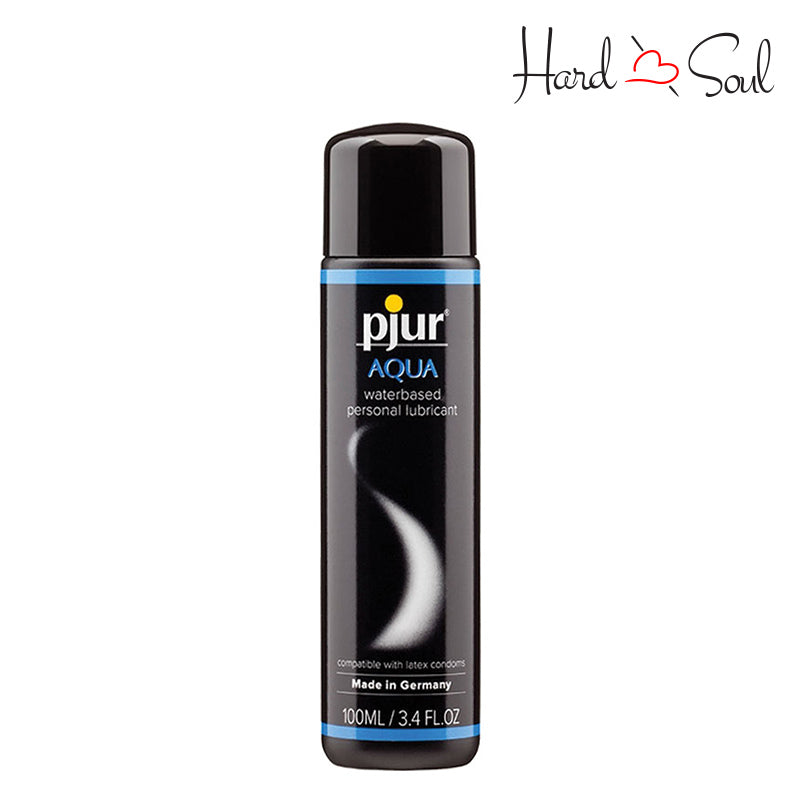 A 3.4oz bottle of pjur AQUA Water Based Personal Lubricant - HardnSoul