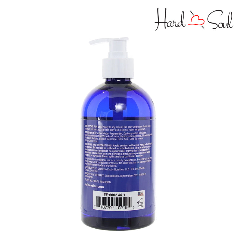 Back Side of Admiral Ultra Slick Water Based Gel 16oz Bottle - HardnSoul