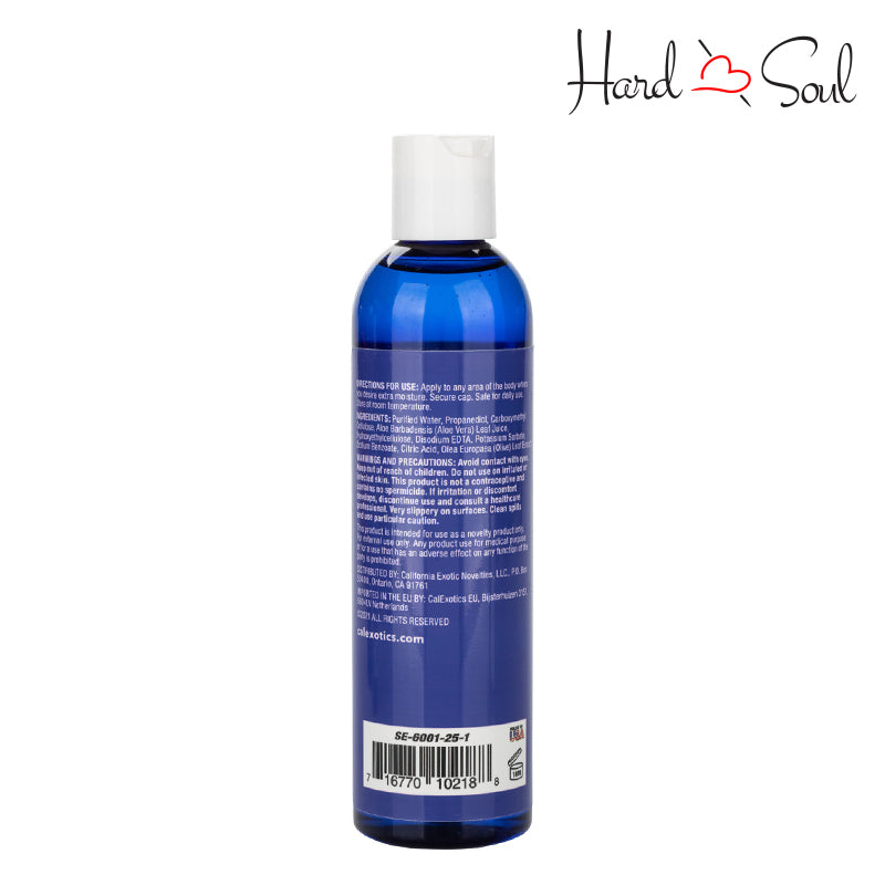 Back Side of Admiral Ultra Slick Water Based Gel 8oz Bottle - HardnSoul