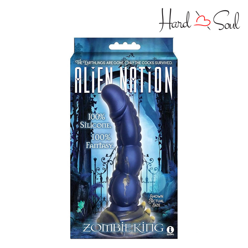 A Box of Alien Nation Zombie King Silicone Dildo - HardnSoul