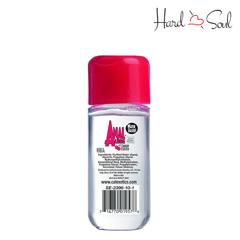 Back Side of Anal Lube Cherry Scented 6oz Bottle - HardnSoul