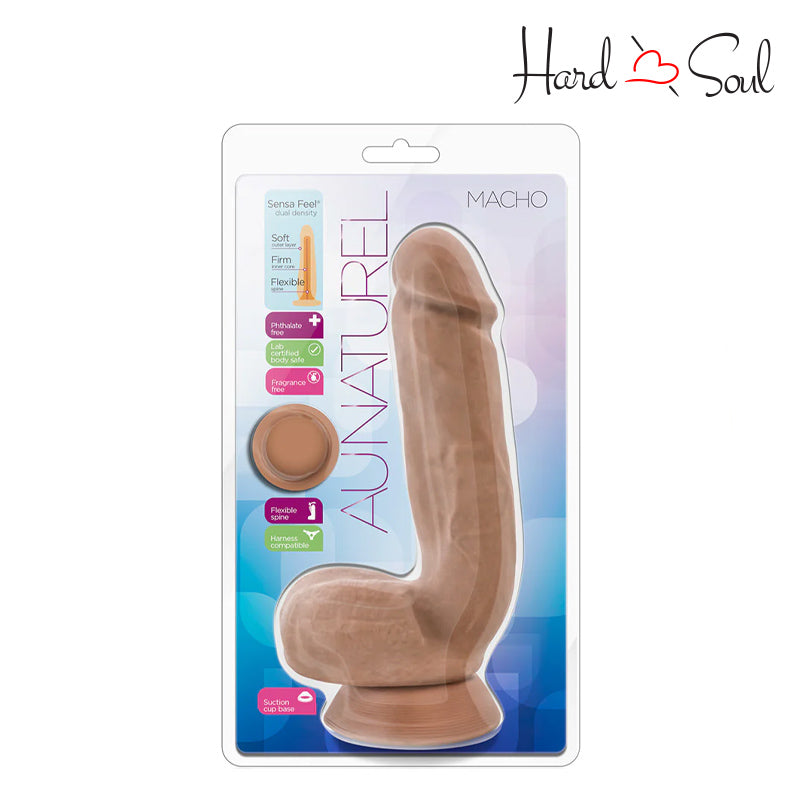 A Box of Au Naturel Macho Dildo Caramel 8.5" - HardnSoul