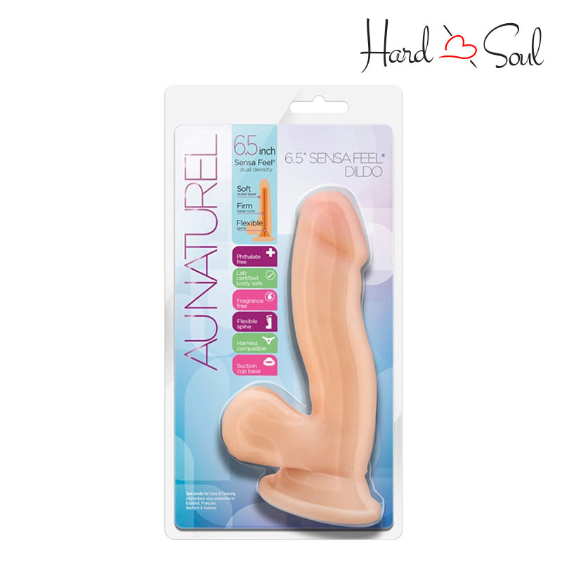 A Box of Au Naturel Sensa Feel Dildo Beige 6.5" - HardnSoul