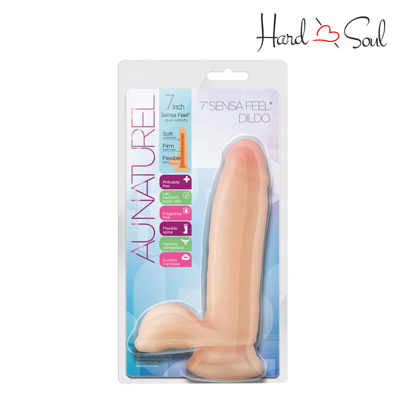 A Box of Au Naturel Sensa Feel Dildo Beige 7" - HardnSoul