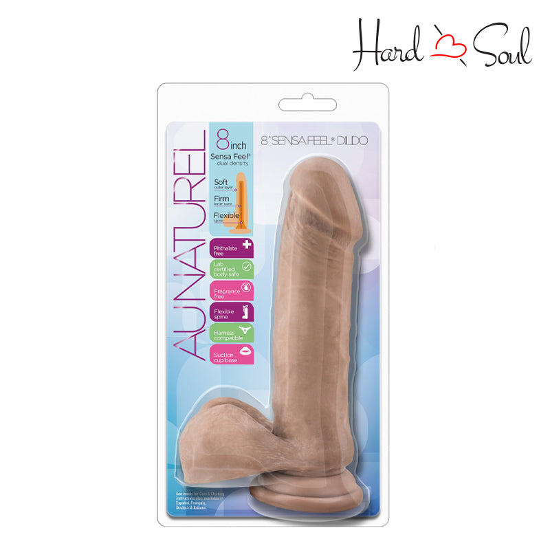 A Box of Au Naturel Sensa Feel Dildo Latin 8" - HardnSoul