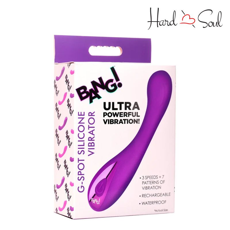 A Box of Bang G-Spot Silicone Vibrator Purple - HardnSoul