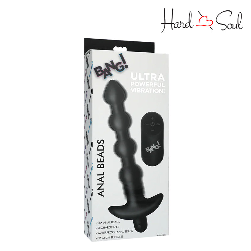 A Box of Bang Remote Control Vibrating Silicone Anal Beads Black - HardnSoul