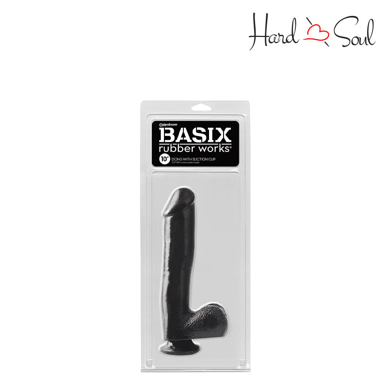 A box of Basix Black Dong with Suction Cup 10 - Hardn Soul