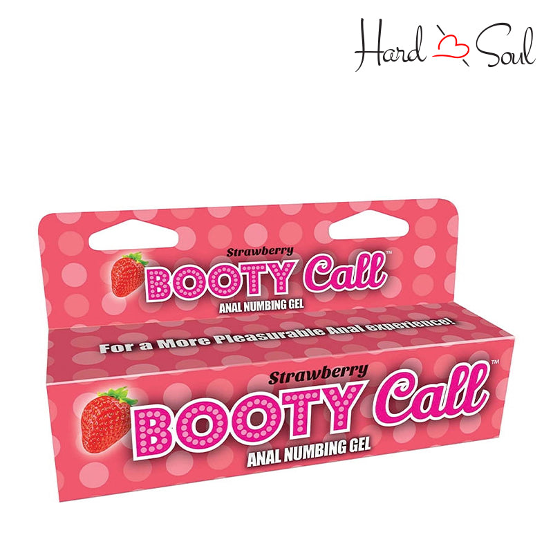 A Box of Strawberry Booty Call Anal Numbing Gel 1.5oz - HardnSoul