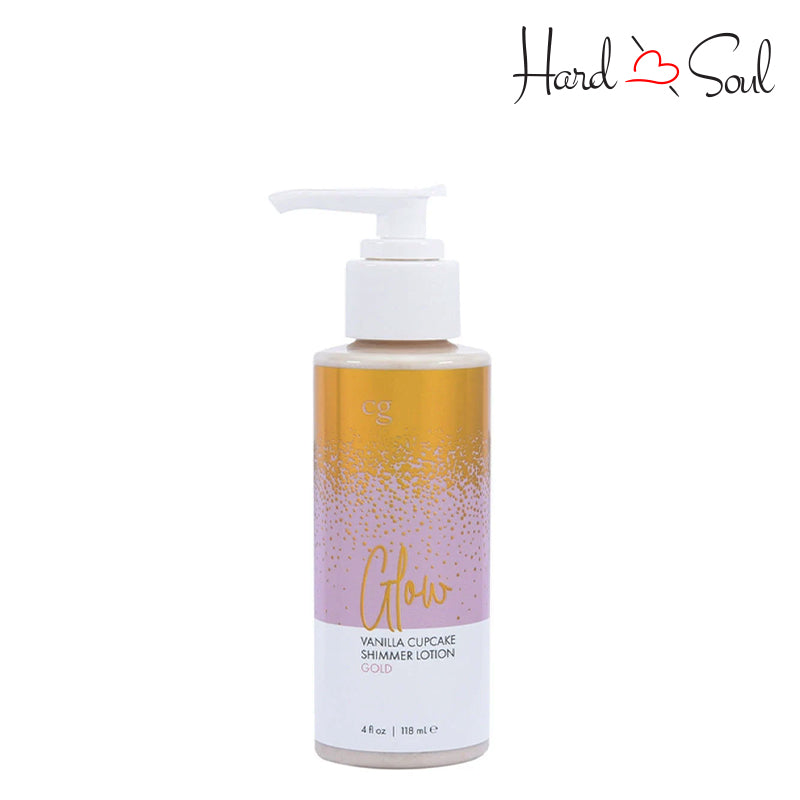 A Bottle of CG Glow Vanilla Cupcake Shimmer Lotion Gold - HardnSoul