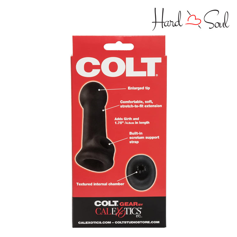 Back Side of COLT Slugger Penis Sleeve Black Box - HardnSoul