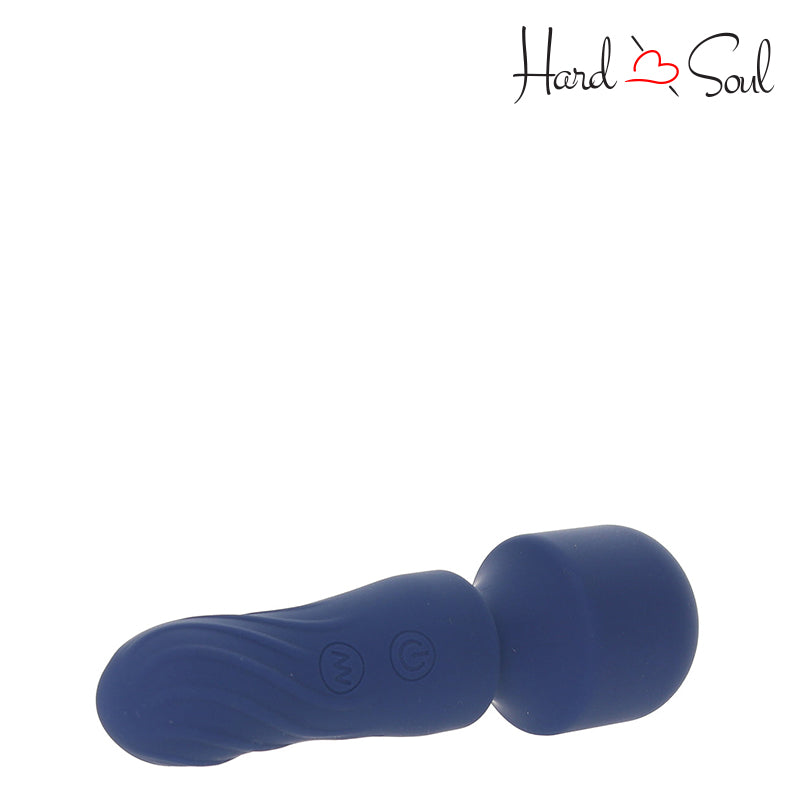 Side of Charisma Allure Rechargeable Silicone Massager Wand Blue - HardnSoul