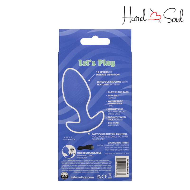 Cheeky Vibrating Glow-In-The-Dark Large Butt Plug Blue Cheeky Vibrating Glow-In-The-Dark Large Butt Plug Blue