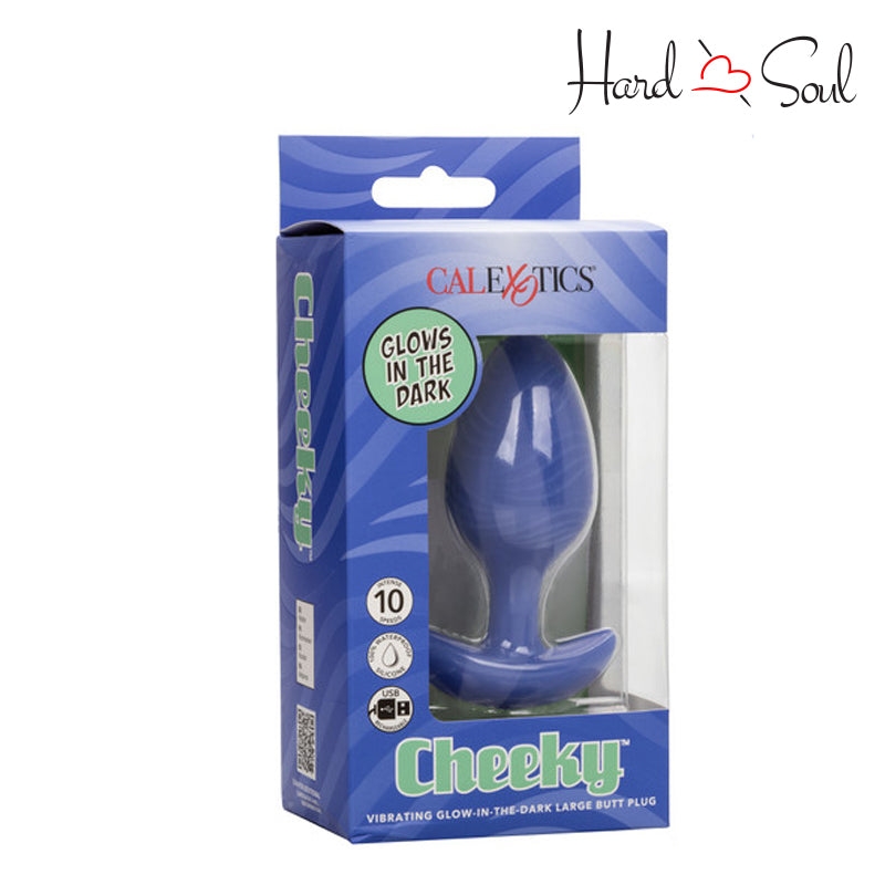 Cheeky Vibrating Glow-In-The-Dark Large Butt Plug Blue Cheeky Vibrating Glow-In-The-Dark Large Butt Plug Blue