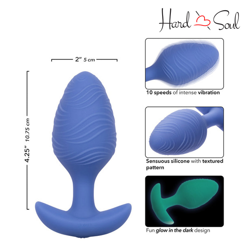 Cheeky Vibrating Glow-In-The-Dark Large Butt Plug Blue Cheeky Vibrating Glow-In-The-Dark Large Butt Plug Blue