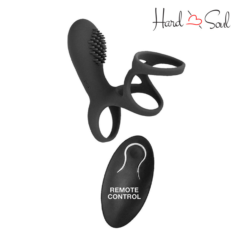 A Commander Remote Control Vibrating Cock Cage Black with remote control - HardnSoul