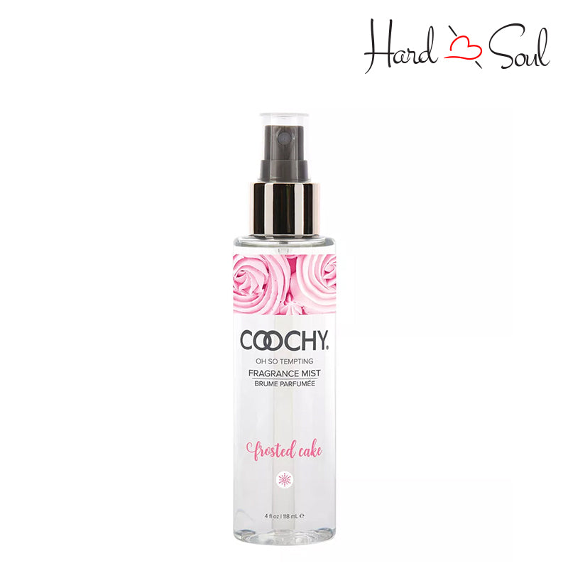 Front Side of a Bottle of Coochy Fragrance Body Mist Frosted Cake 4oz - HardnSoul