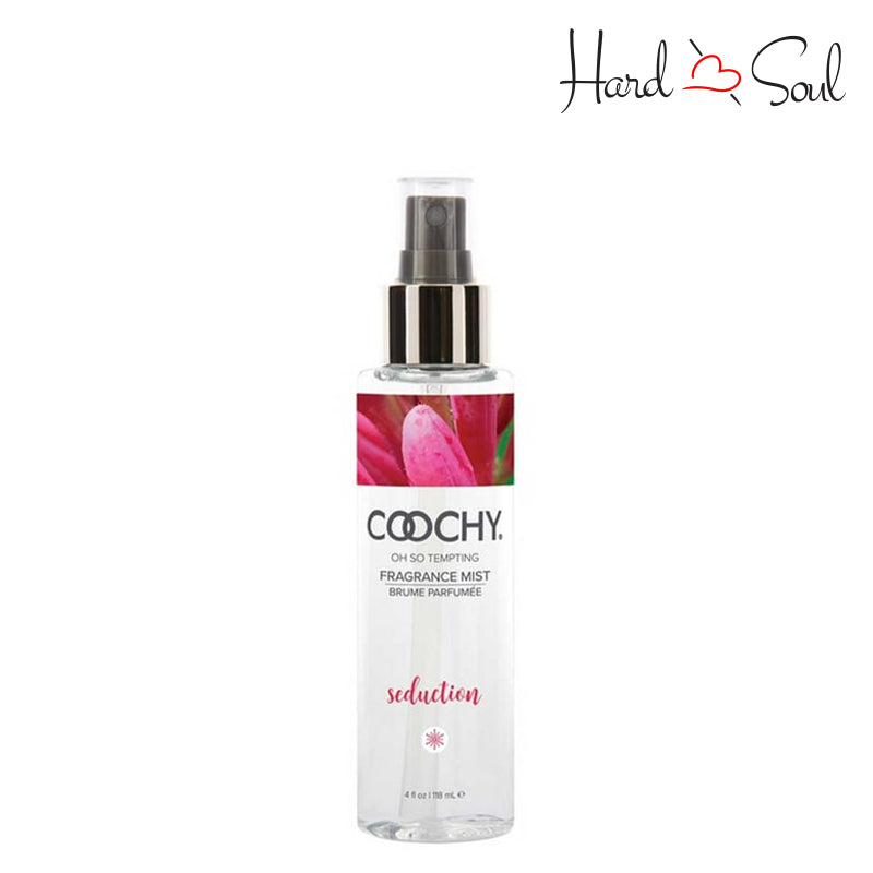 Front Side of a Bottle of Coochy Fragrance Body Mist Seduction 4oz - HardnSoul