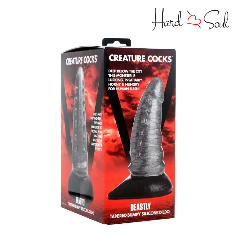 A Box of Creature Cocks Beastly Tapered Bumpy Dildo - HardnSoul