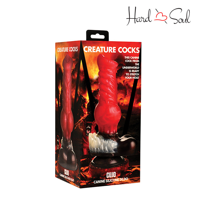 A Box of Creature Cocks Cujo Canine Dildo Large - HardnSoul