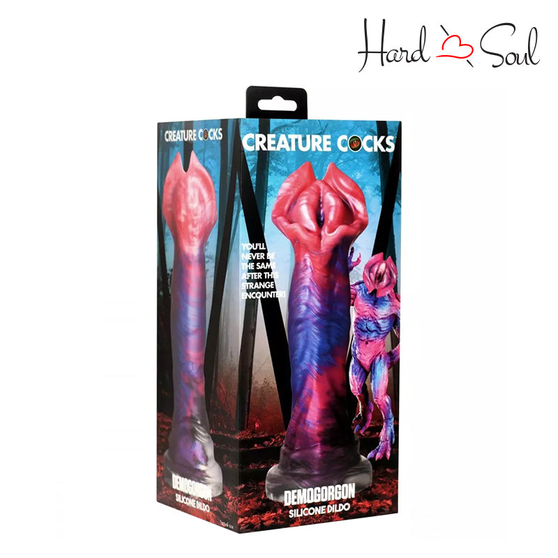 A Box of Creature Cocks Demogorgon Silicone Dildo - HardnSoul