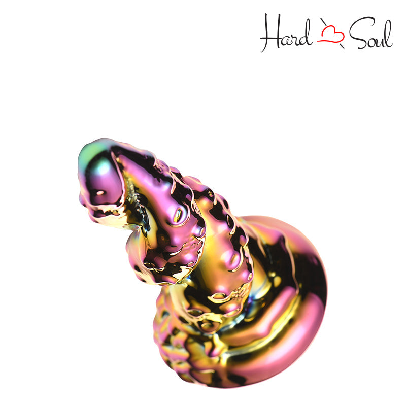 Top of Creature Cocks Enchantress Rainbow Glass Dildo - HardnSoul