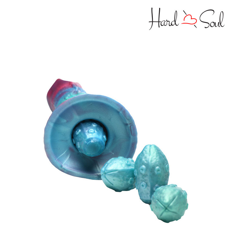 Bottom Side of Creature Cocks Galactic Breeder Ovipositor Silicone Dildo with eggs - HardnSoul